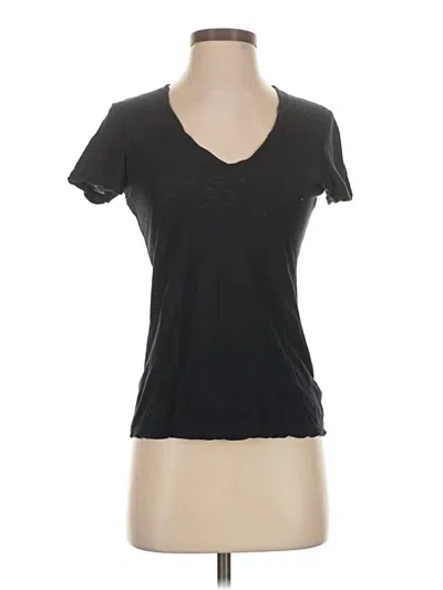 Pre-owned James Perse Short Sleeve T-shirt In Black