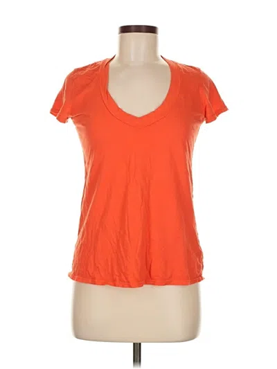 Pre-owned James Perse Short Sleeve T-shirt In Orange