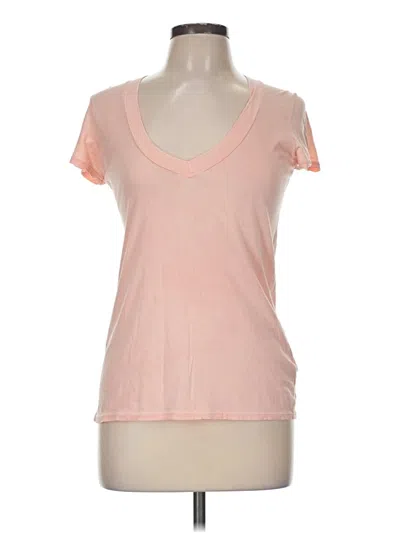 Pre-owned James Perse Short Sleeve T-shirt In Pink