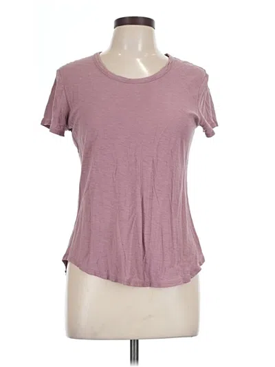 Pre-owned James Perse Short Sleeve T-shirt In Purple