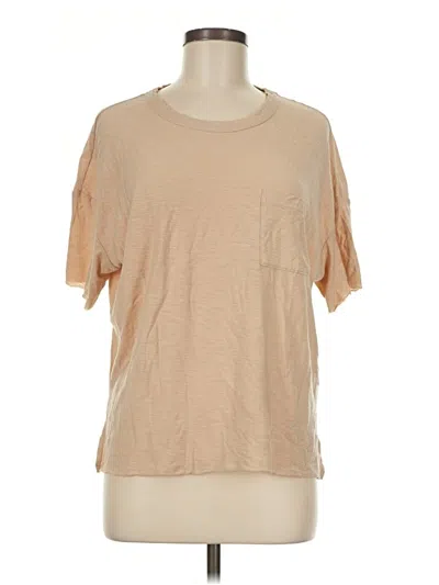 Pre-owned James Perse Short Sleeve T-shirt In Tan