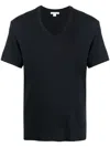 James Perse Maglietta In Jersey Morbido Con Scollo A V In Blue