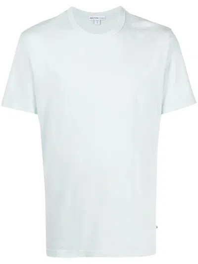 James Perse Short-sleeved Cotton T-shirt In Blue