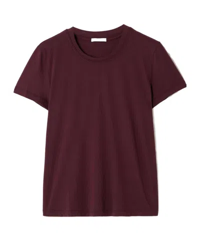 James Perse Vintage Boy Cotton-jersey T-shirt In Burgundy