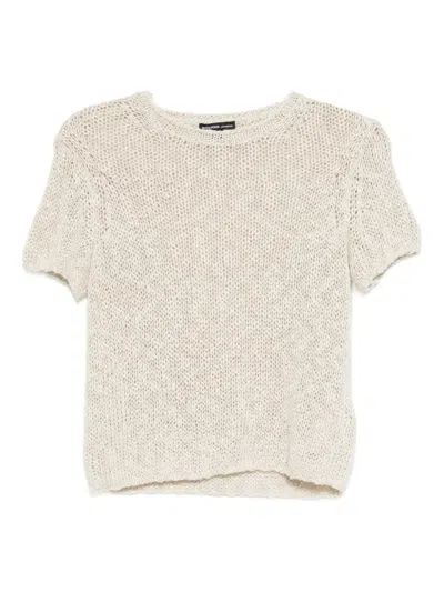 James Perse Short-sleeved Top In Neutral