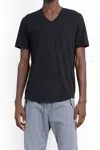 James Perse Maglietta In Jersey Morbido Con Scollo A V In Black
