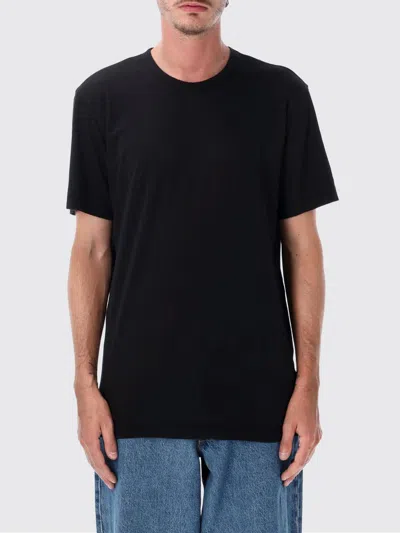 James Perse Short-sleeved Cotton T-shirt With Crew Neck In Black