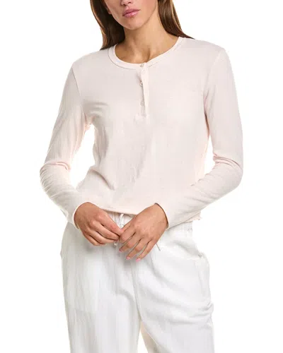 James Perse Shrunken Henley In Neutral
