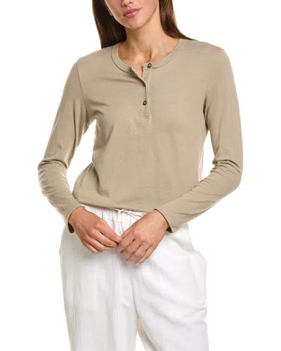 James Perse Shrunken Henley In Neutral