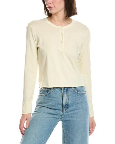 James Perse Shrunken Henley In White