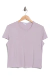 James Perse Shrunken Tee In Purple