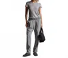 James Perse Single Pleat Relaxed Pant In Breeze In Animal Print