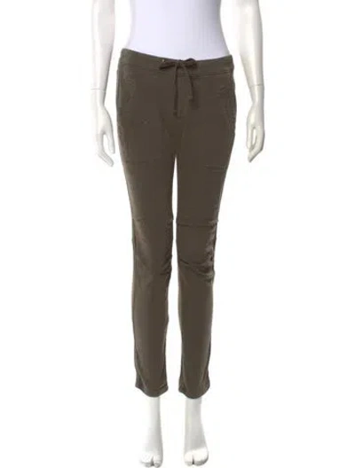 Pre-owned James Perse Skinny Leg Pants In Green