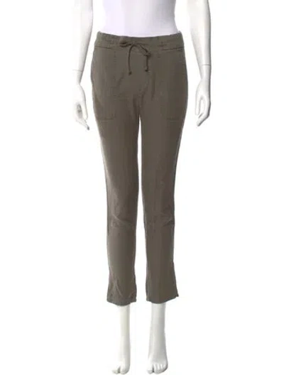 Pre-owned James Perse Skinny Leg Pants In Green