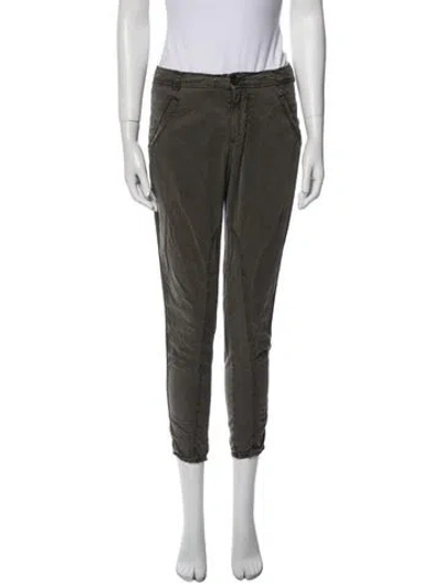 Pre-owned James Perse Skinny Leg Pants In Green