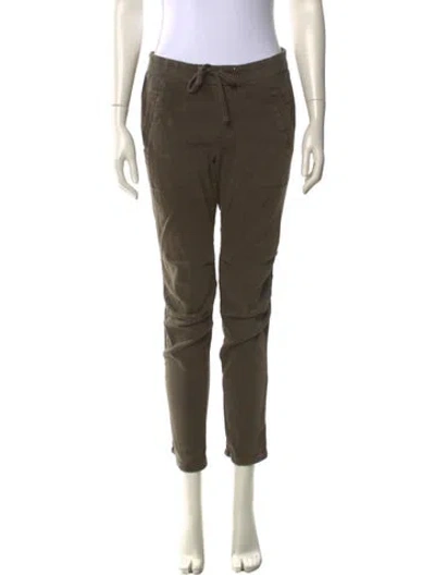 Pre-owned James Perse Skinny Leg Pants In Green