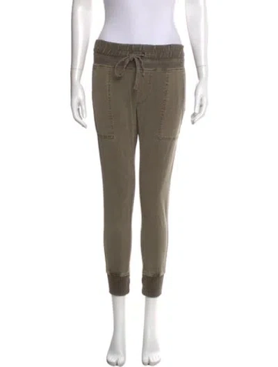 Pre-owned James Perse Skinny Leg Pants In Green