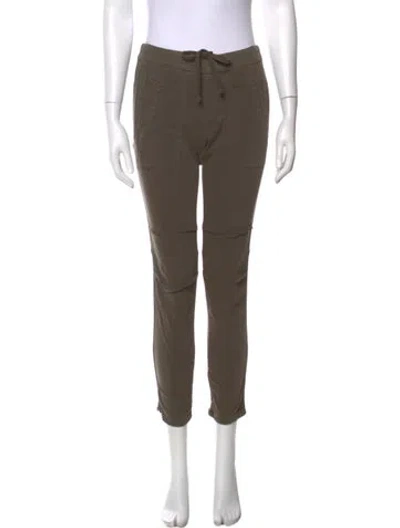 Pre-owned James Perse Skinny Leg Pants In Green
