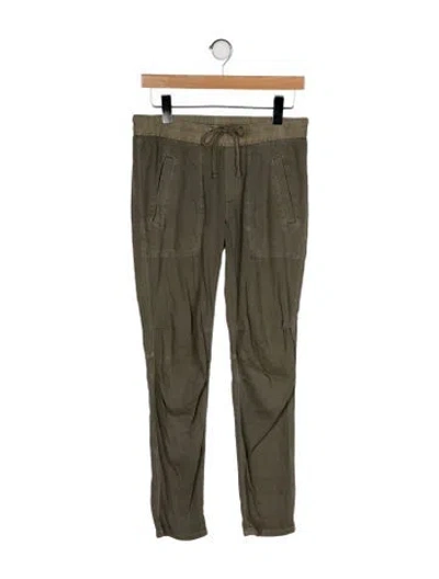 Pre-owned James Perse Skinny Leg Pants In Green