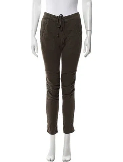 Pre-owned James Perse Skinny Leg Pants In Green