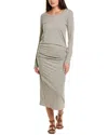 James Perse Skinny Sheath Dress In Gray