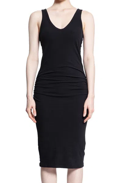 James Perse Skinny Sleeveless Tank Dress In Black