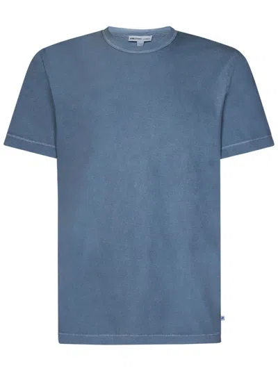 James Perse Sky Blue Cotton T-shirt In Azzuro