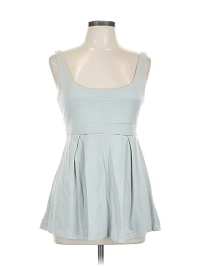 Pre-owned James Perse Sleeveless Top Blue Square Neckline Tops