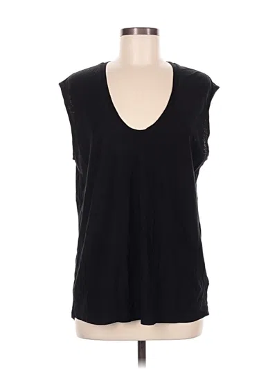 Pre-owned James Perse Sleeveless T-shirt In Black
