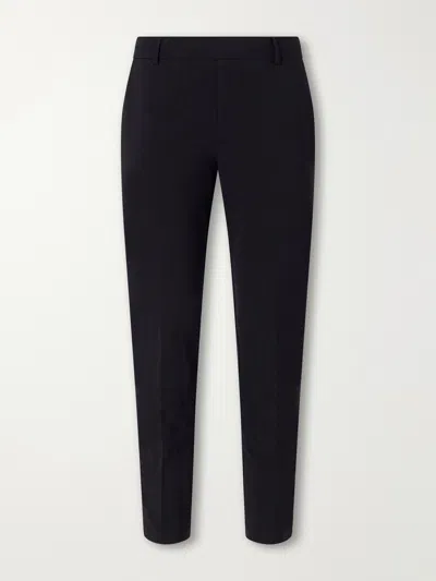 James Perse Slim-fit Stretch Cotton-blend Trousers In Black