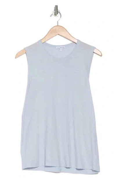 James Perse Slub Cotton Muscle Tank In Open Sky