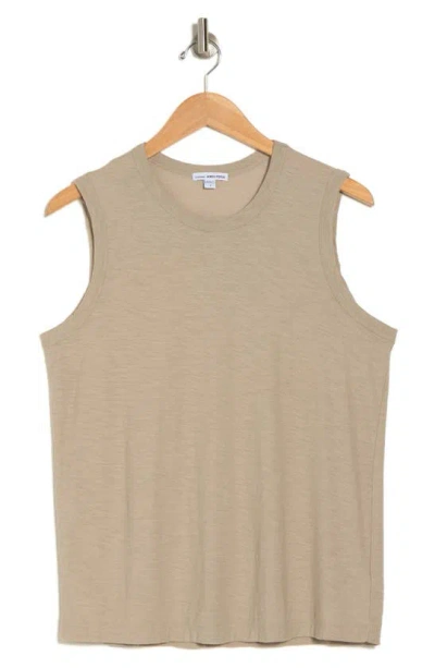 James Perse Slub Cotton Muscle Tank In String