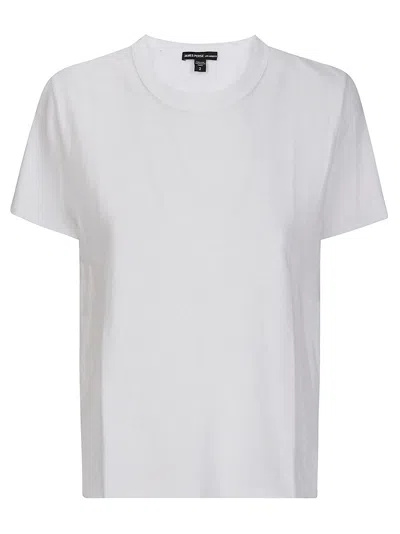 James Perse Slub Jersey Shrunken Tee In White