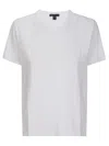 James Perse Slub Jersey Shrunken Tee T-shirt In White