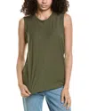 James Perse Slub Cotton Muscle Tank In Green