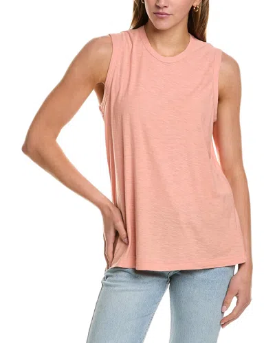 James Perse Slub Muscle Tank In Pink