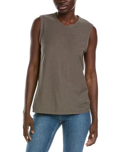James Perse Slub Muscle Tank In Grey
