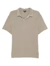 James Perse Slub Polo Top In Neutral
