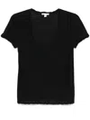James Perse Slub Texture T-shirt In Black