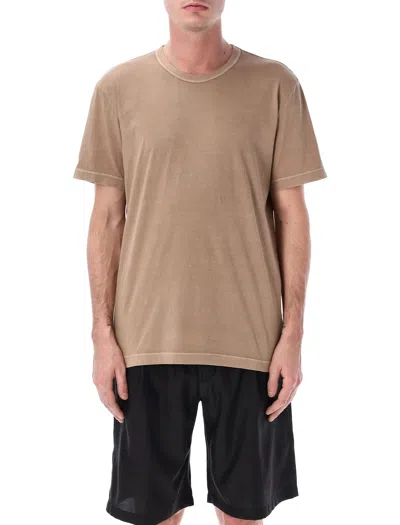 James Perse Soft Cotton Crew Tee In Brown