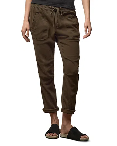 James Perse Cotton-blend Twill Track Pants In Green