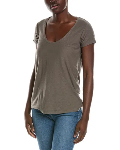 James Perse Solid T-shirt In Brown