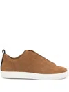 James Perse Solstice Suede Sneakers In Brown