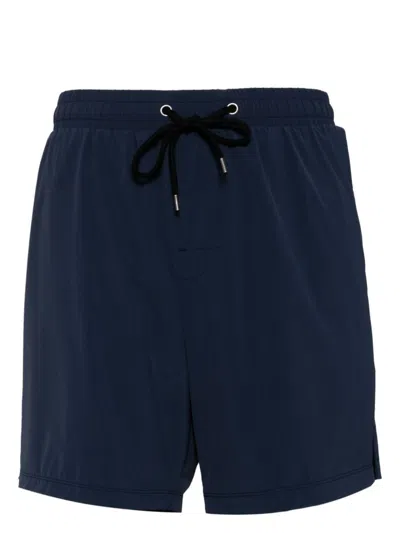 James Perse Split Hem Board Shorts In Blue