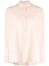James Perse Spread-collar Poplin Shirt In Pink