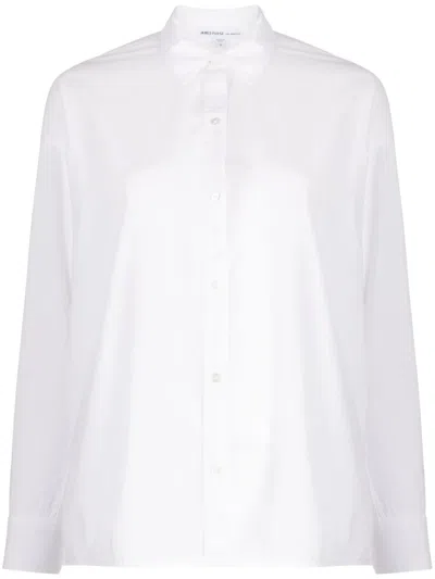 James Perse Spread-collar Poplin Shirt In White