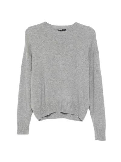 James Perse Spun Cashmere Crew-neck Sweater In Gray