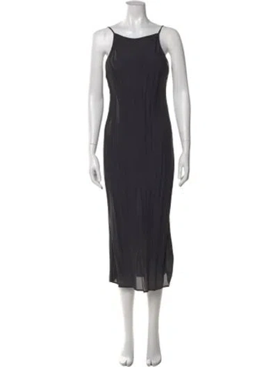 Pre-owned James Perse Square Neckline Midi Length Dress In Gray