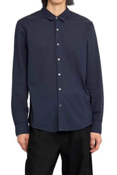 James Perse Standard Long Sleeved Shirt In Blue