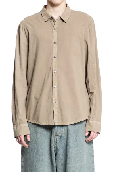 James Perse Standard Long Sleeved Shirt In Brown